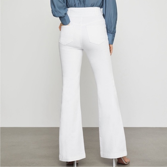 BCBG maxazria high waisted white jeans - Picture 1 of 4